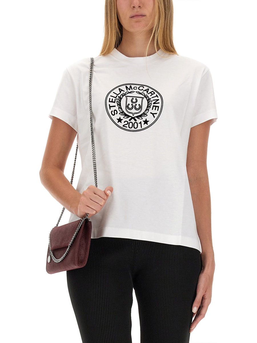 Stella McCartney T-SHIRT WITH LOGO Wit