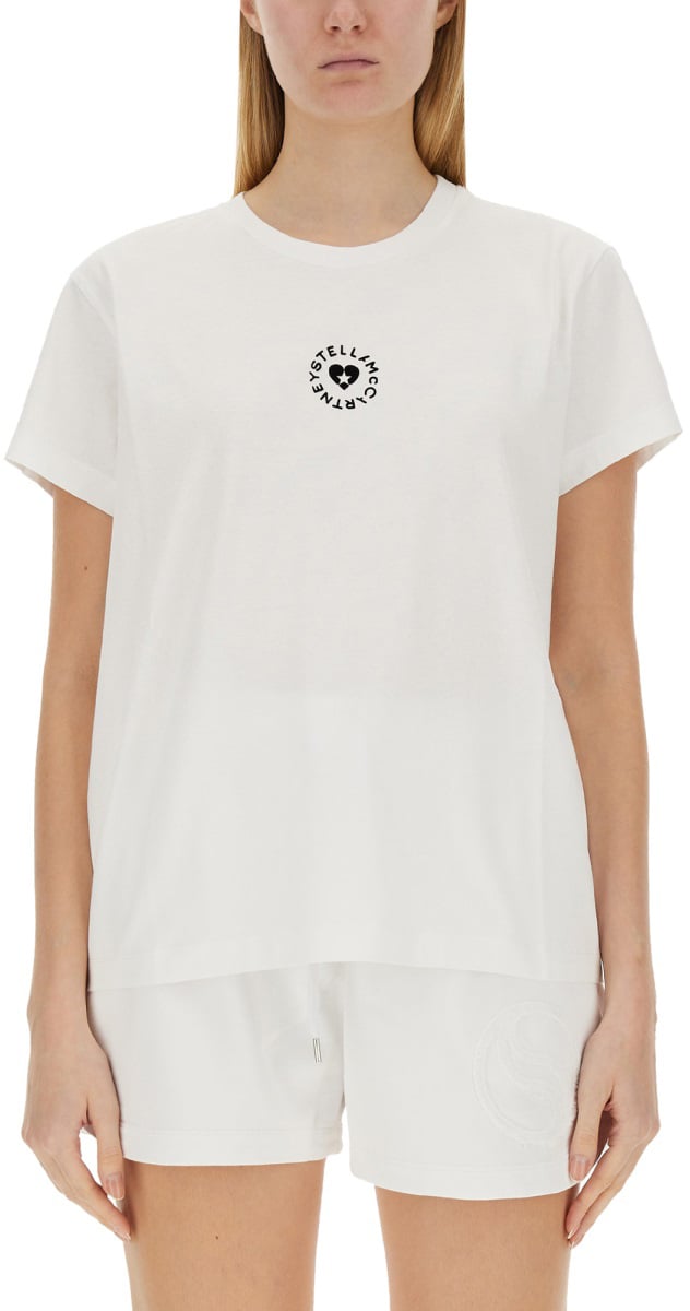 Stella McCartney T-SHIRT WITH LOGO Wit