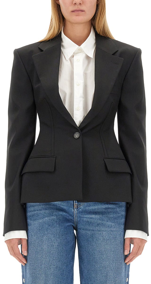 Stella McCartney SCULPTED JACKET Zwart