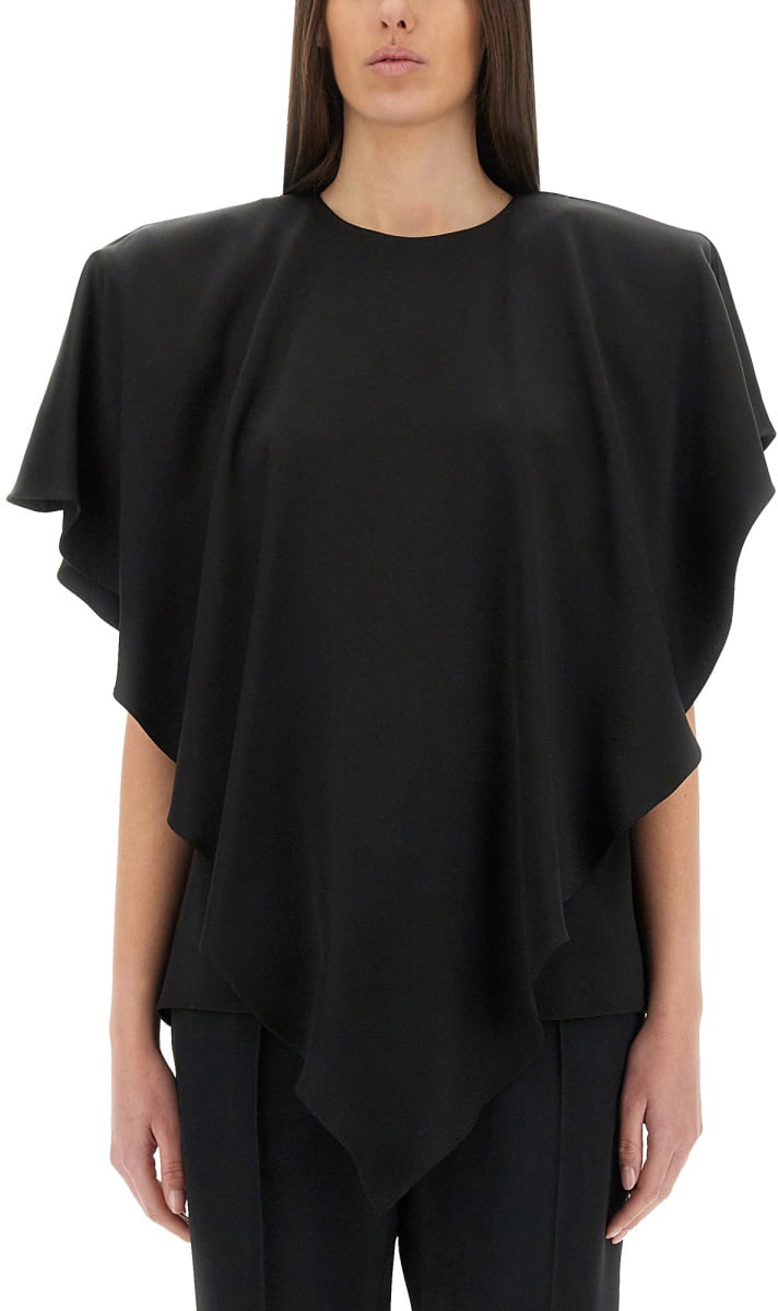Stella McCartney DRAPED TOP Zwart