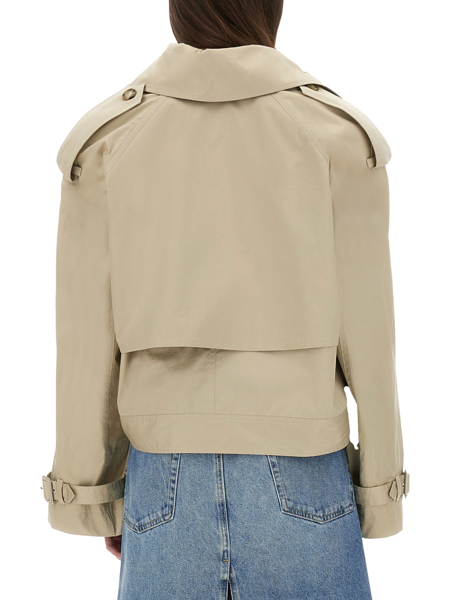 Stella McCartney SHORT TRENCH COAT WITH BELT Beige