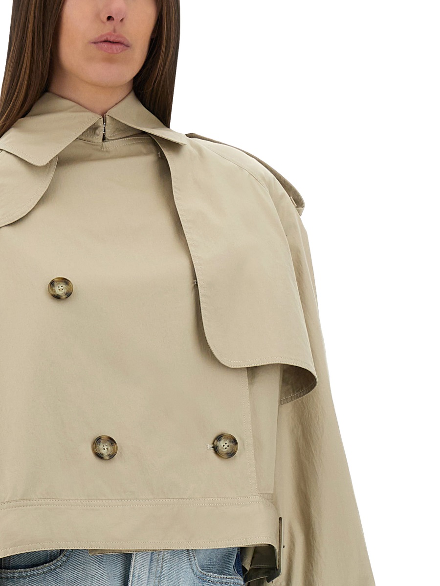 Stella McCartney SHORT TRENCH COAT WITH BELT Beige