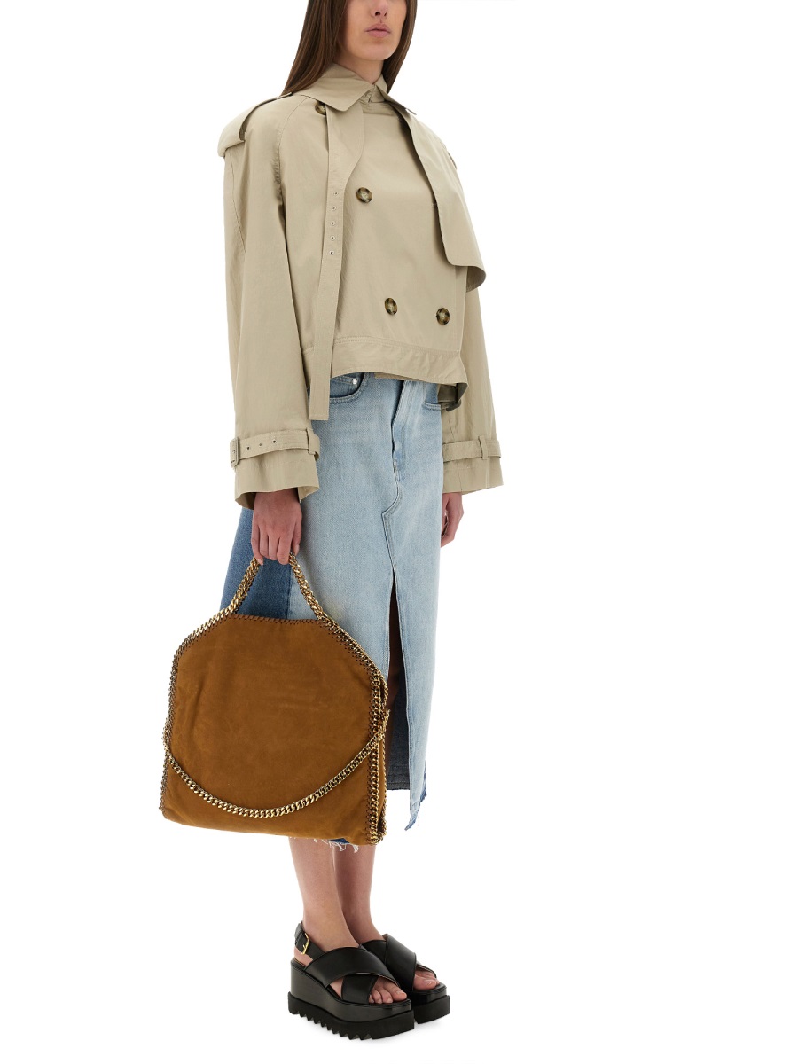 Stella McCartney SHORT TRENCH COAT WITH BELT Beige