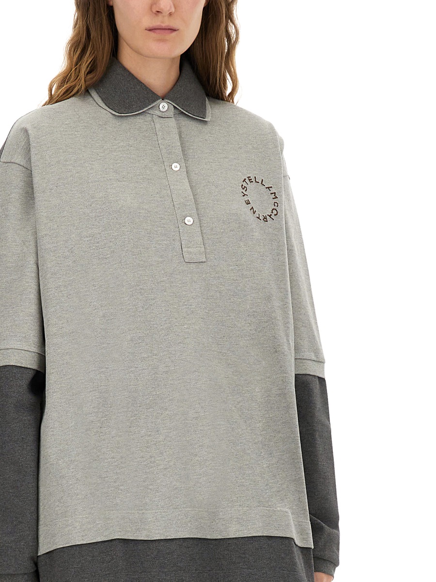 Stella McCartney OVERSIZE POLO. Grijs