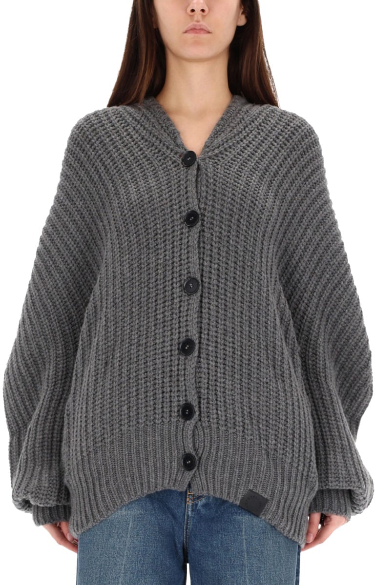 Stella McCartney RIBBED CARDIGAN Grijs