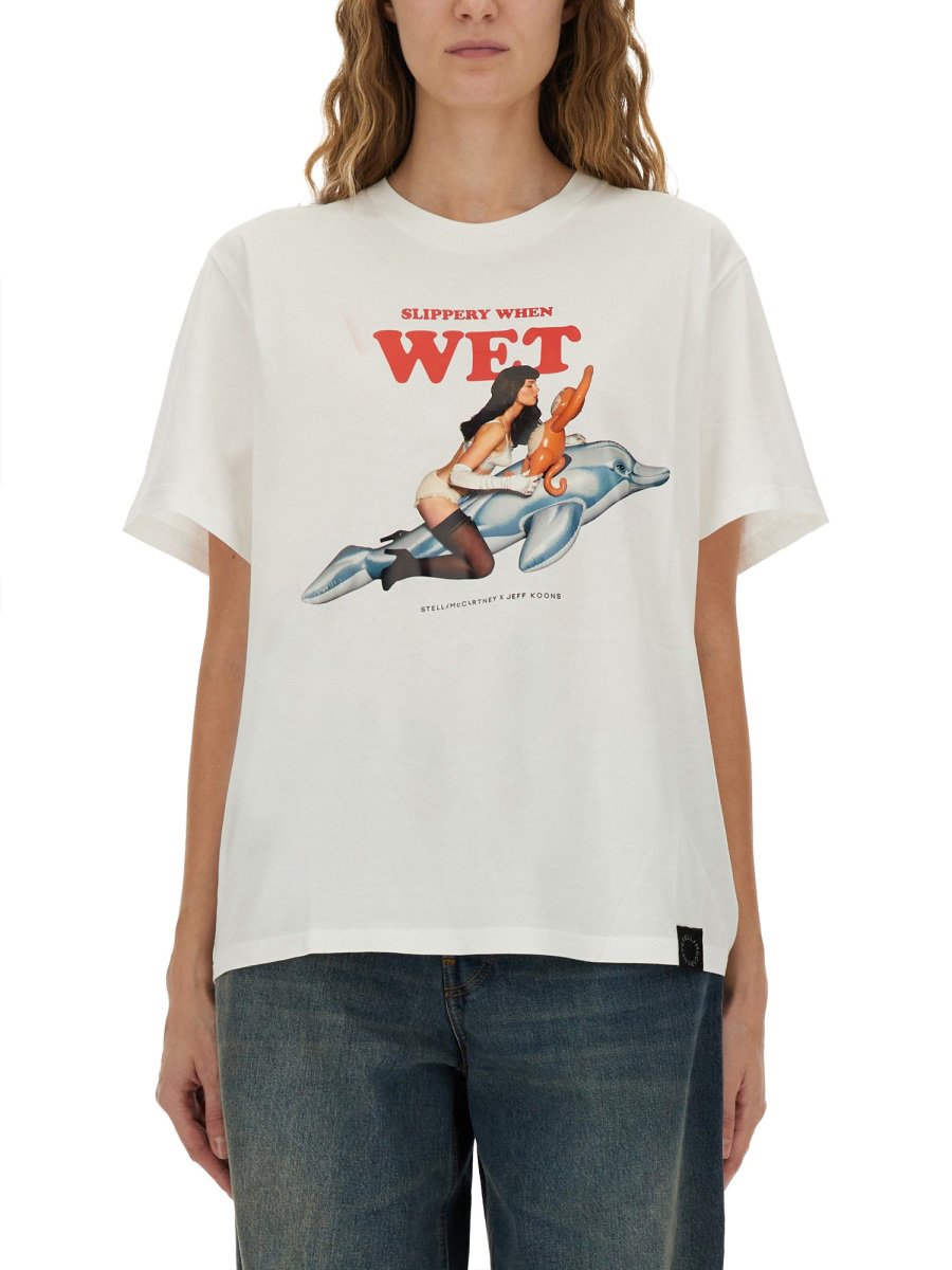 Stella McCartney COTTON T-SHIRT Wit