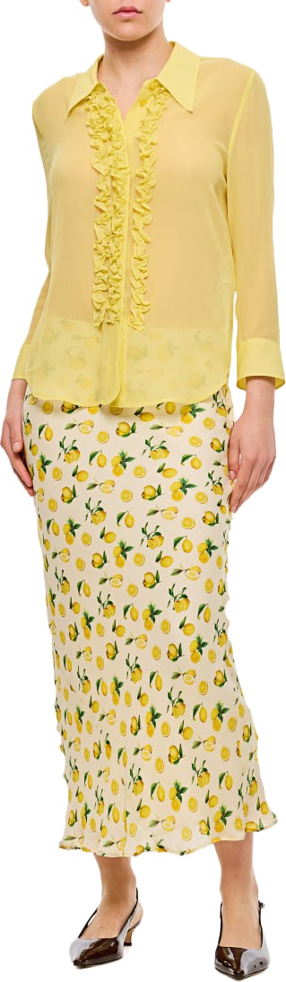 Stella McCartney Ruffled Slim Shirt Geel