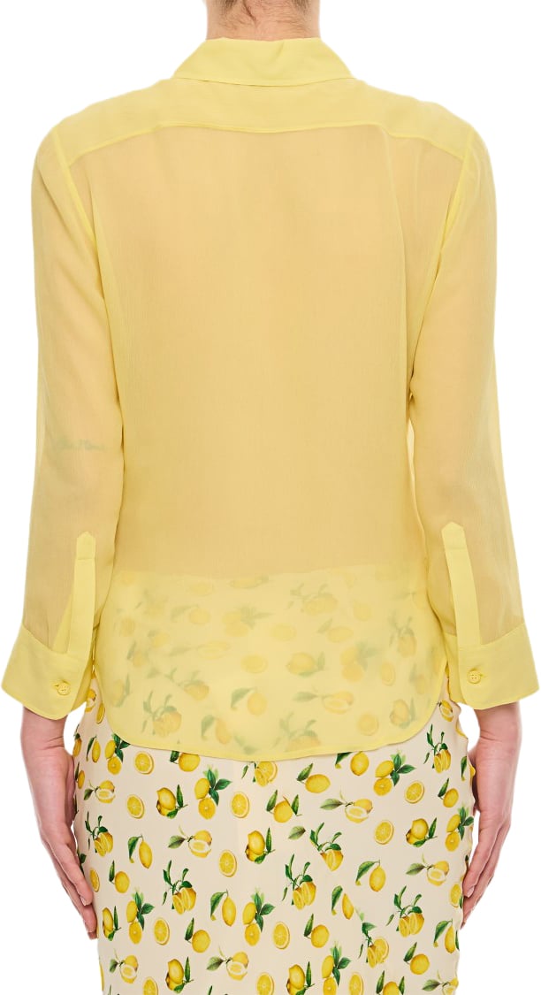 Stella McCartney Ruffled Slim Shirt Geel
