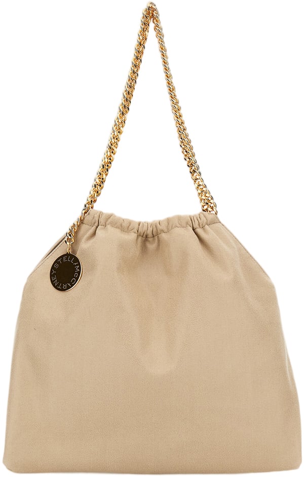 Stella McCartney Medium Falabella Shoulder Bag With Drawstring Closure And Gold-Tone Accents Neutraal