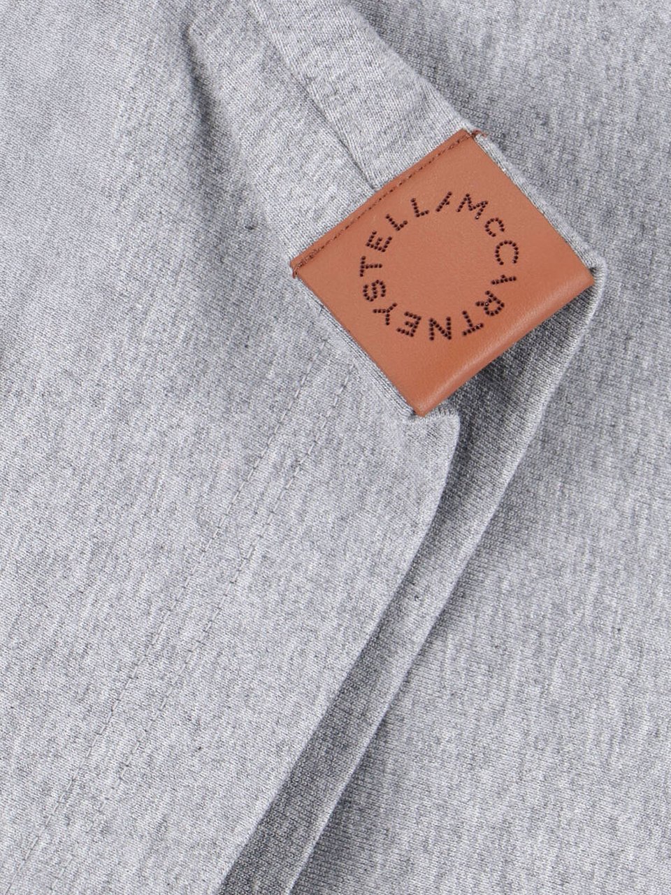 Stella McCartney Grey Cropped Wide Sleeve Logo Sweatshirt Grijs