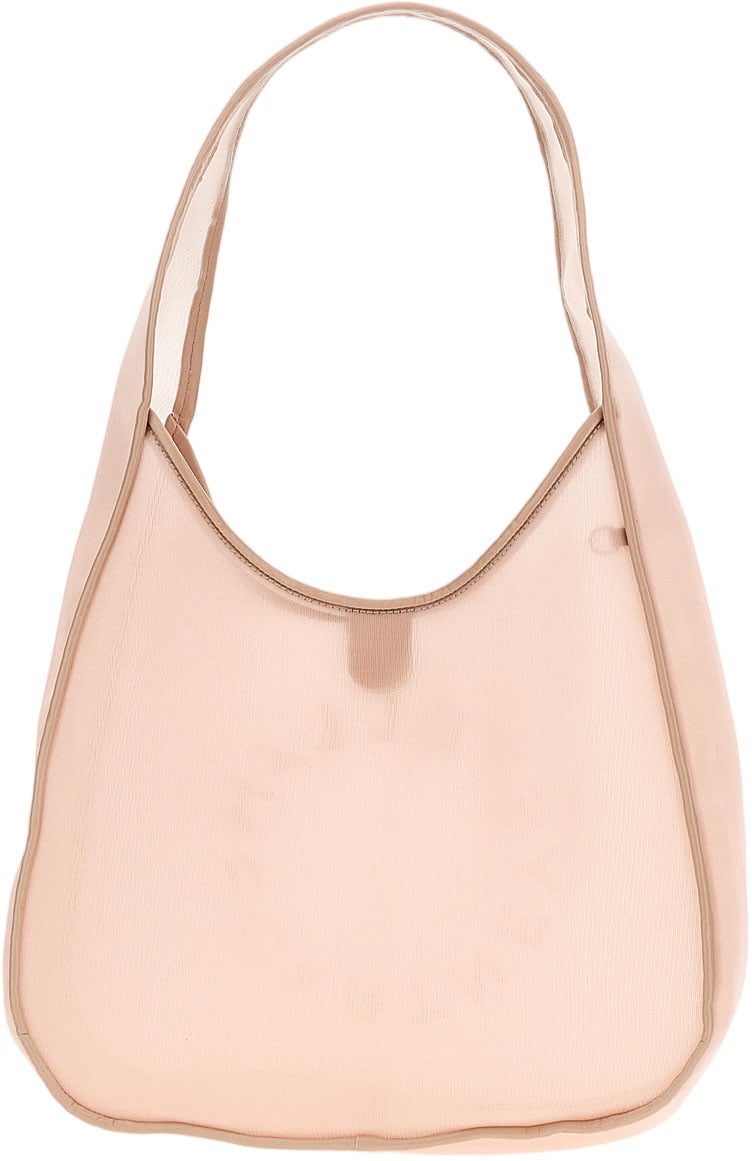 Stella McCartney Logo Large Hobo Bag Mesh Neutraal