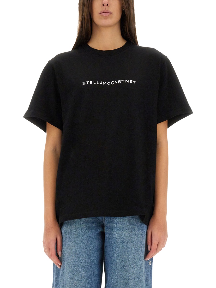 Stella McCartney COTTON T-SHIRT Zwart