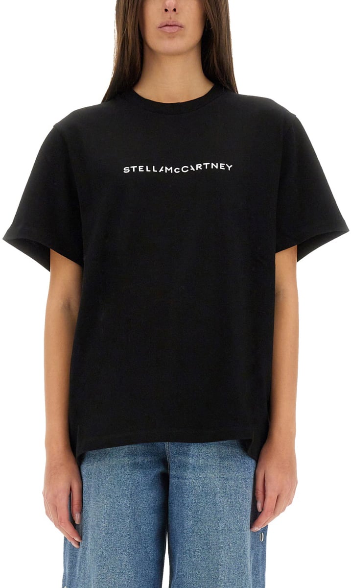 Stella McCartney COTTON T-SHIRT Zwart