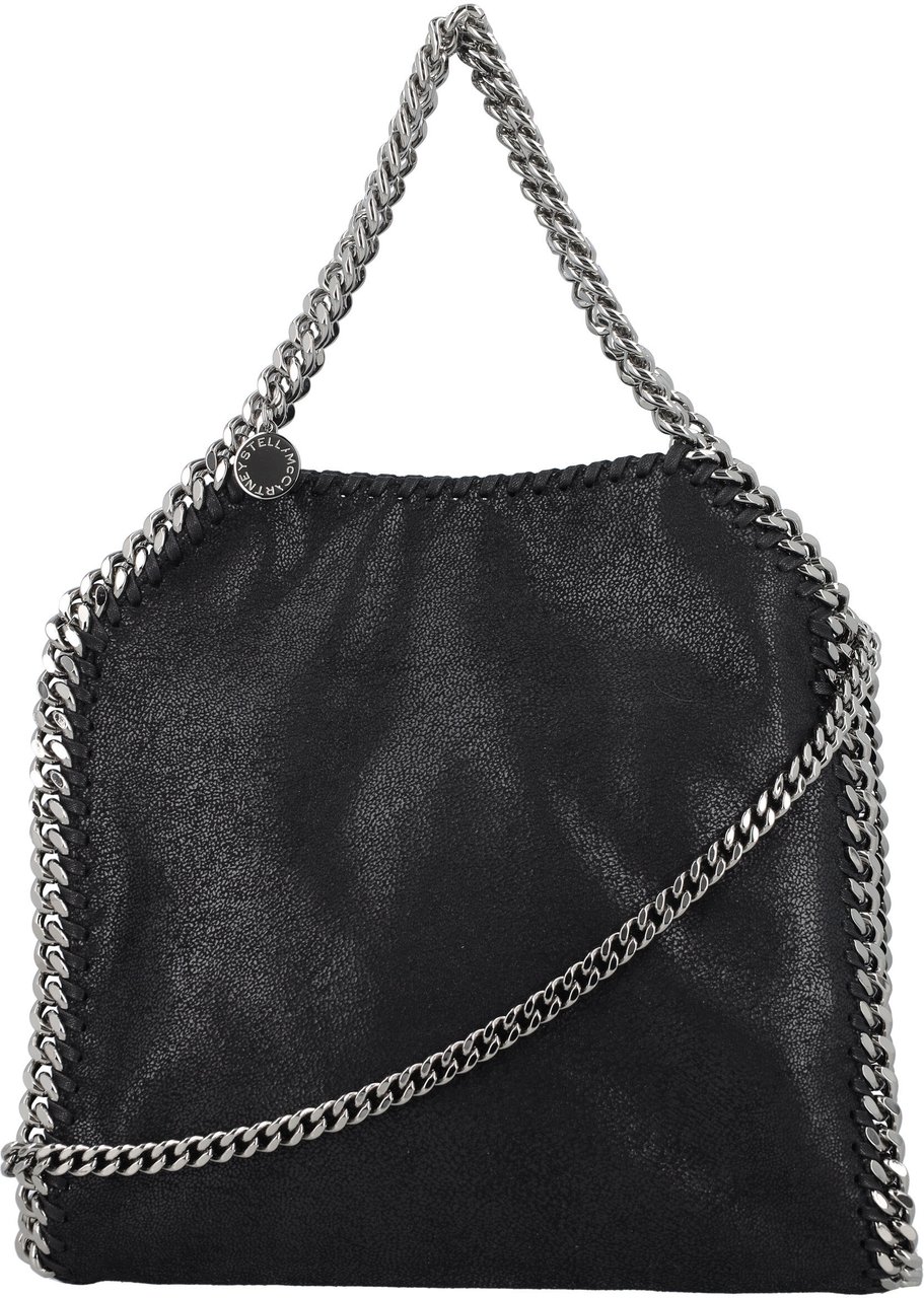 Stella McCartney Falabella Mini Bag Eco Shaggy Deer Nero Zwart