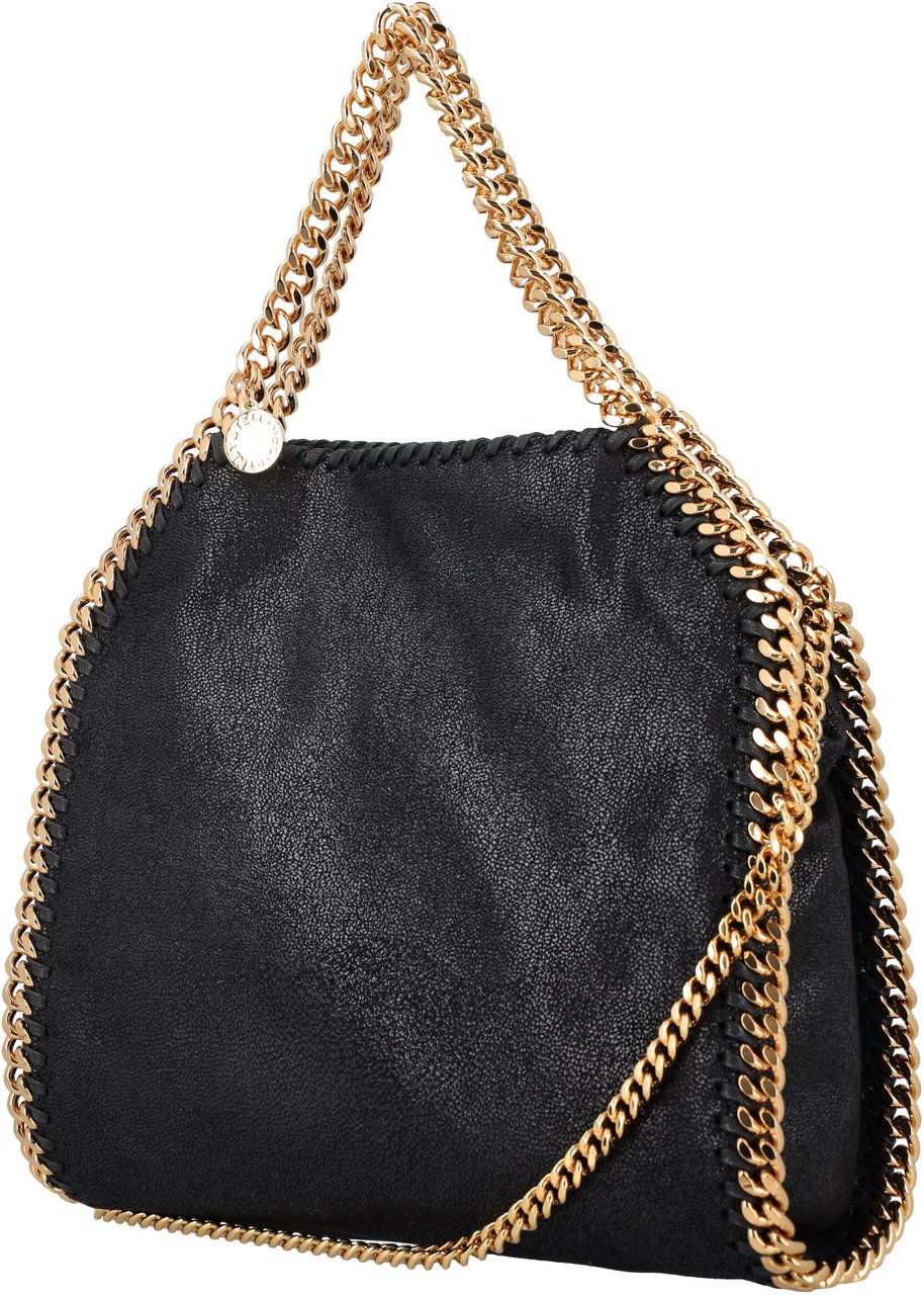 Stella McCartney Falabella Mini Bag Eco Shaggy Deer Nero Zwart