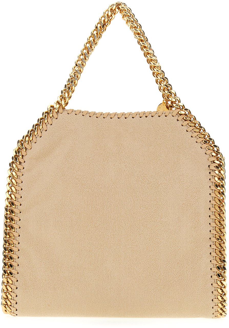 Stella Mccartney Sand shaggy deer mini Falabella handbag Neutraal