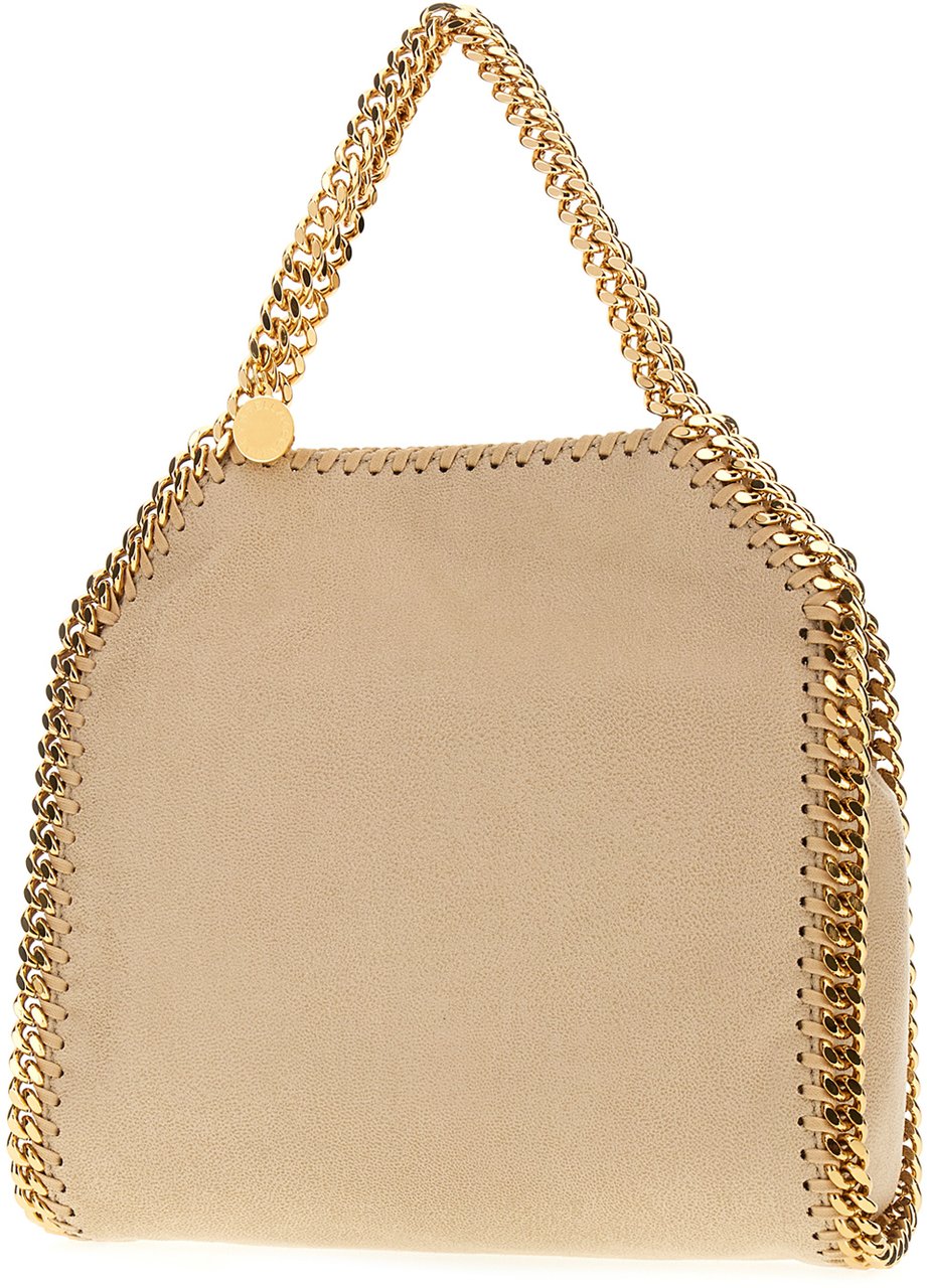 Stella Mccartney Sand shaggy deer mini Falabella handbag Neutraal
