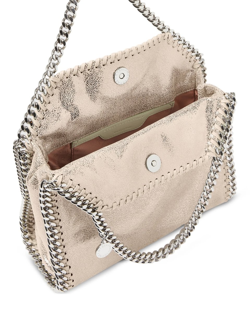 Stella McCartney Polyester Falabella Mini Chain Shoulder Bag Zilver