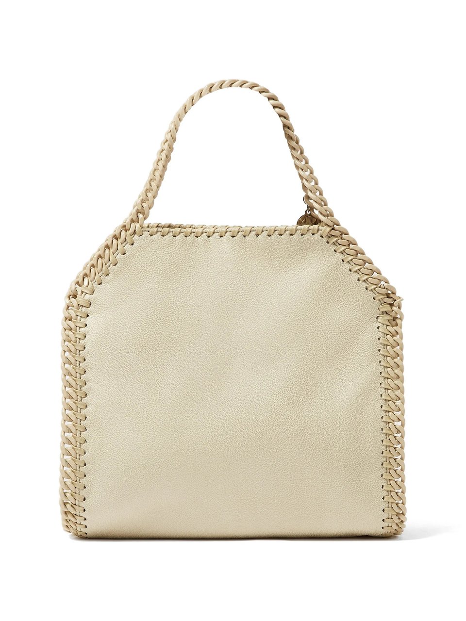 Stella McCartney Mini Shoulder Bag with Whipstitch Detail and Chain Strap Neutraal