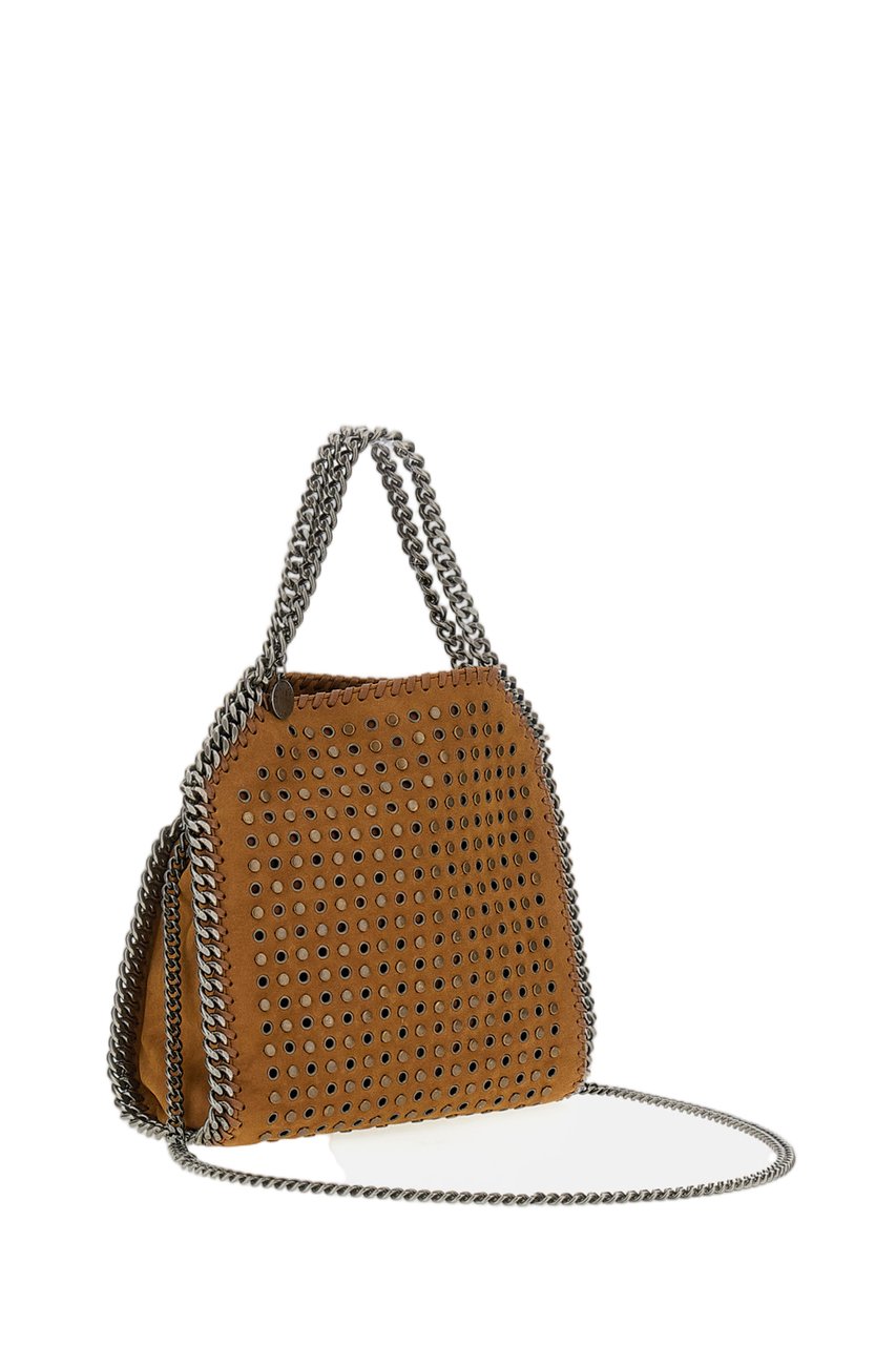 Stella McCartney Brown Falabella Mini Studded Tote Bruin