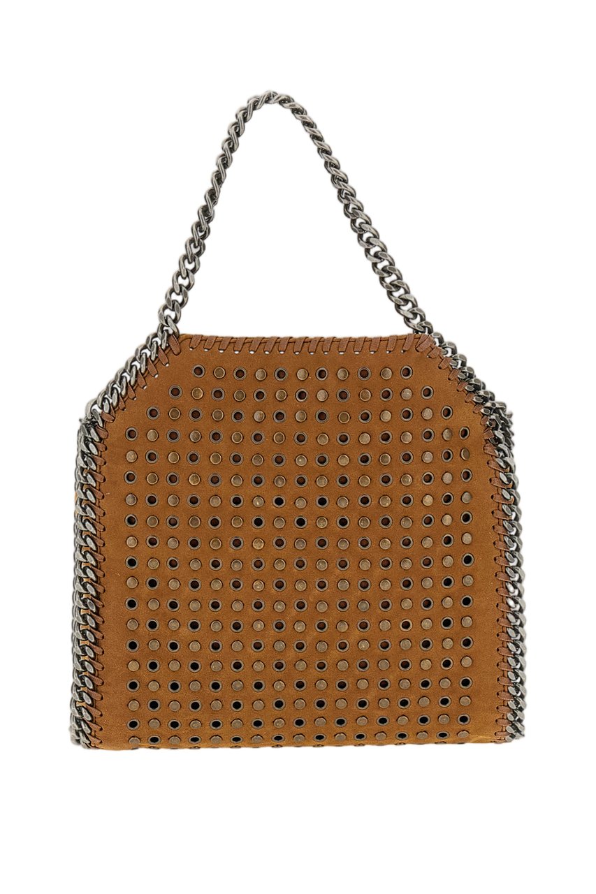 Stella McCartney Brown Falabella Mini Studded Tote Bruin