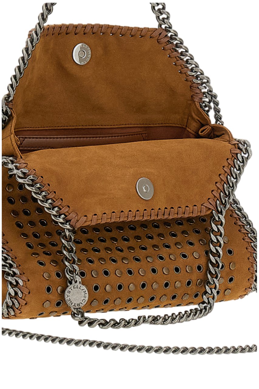 Stella McCartney Brown Falabella Mini Studded Tote Bruin