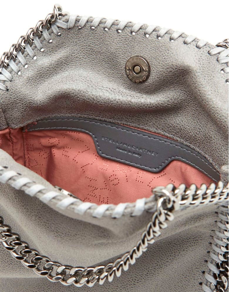 STELLA McCARTNEY Tiny Tote Eco Shaggy Deer Donkergrijs