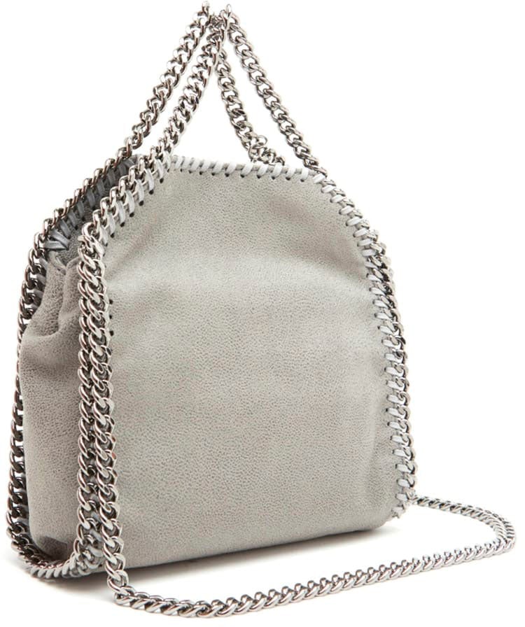 STELLA McCARTNEY Tiny Tote Eco Shaggy Deer Donkergrijs