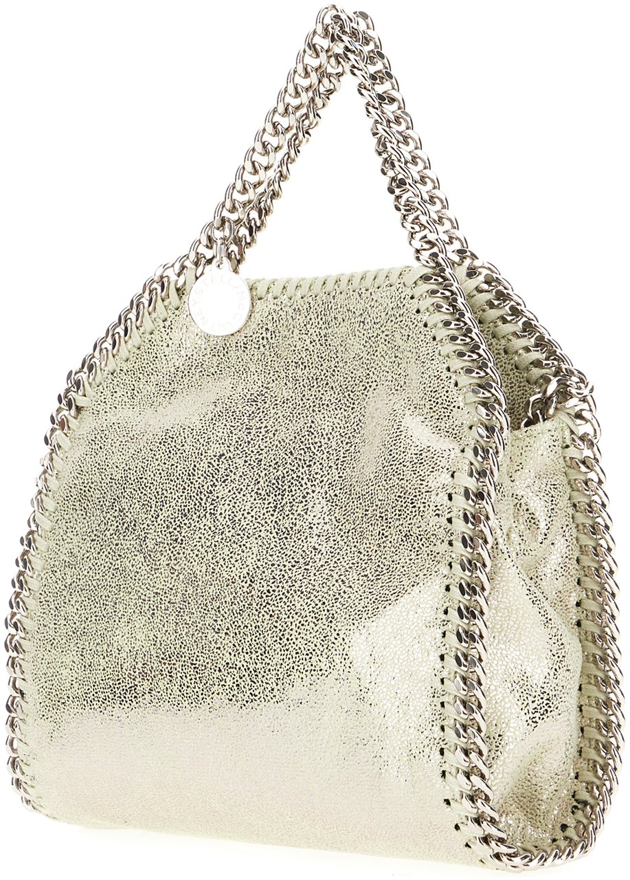 Stella McCartney Stella Mccartney Pastel green shaggy deer tiny Falabella handbag Groen