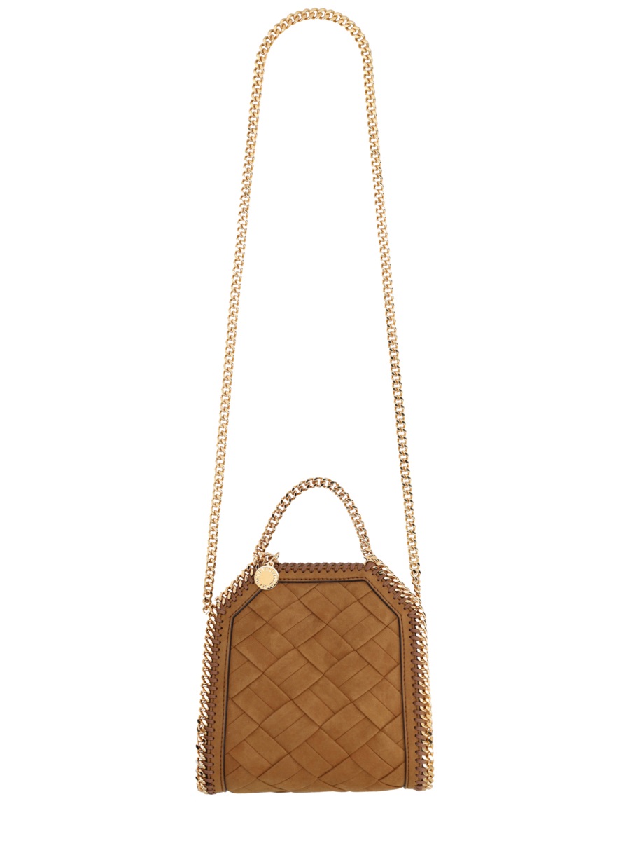 Stella McCartney Falabella Micro Quilted Crossbody Bag Bruin