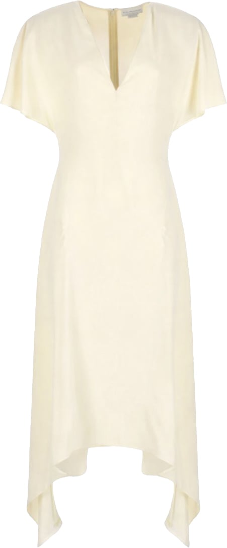 Stella McCartney V-NECK MIDI DRESS Wit