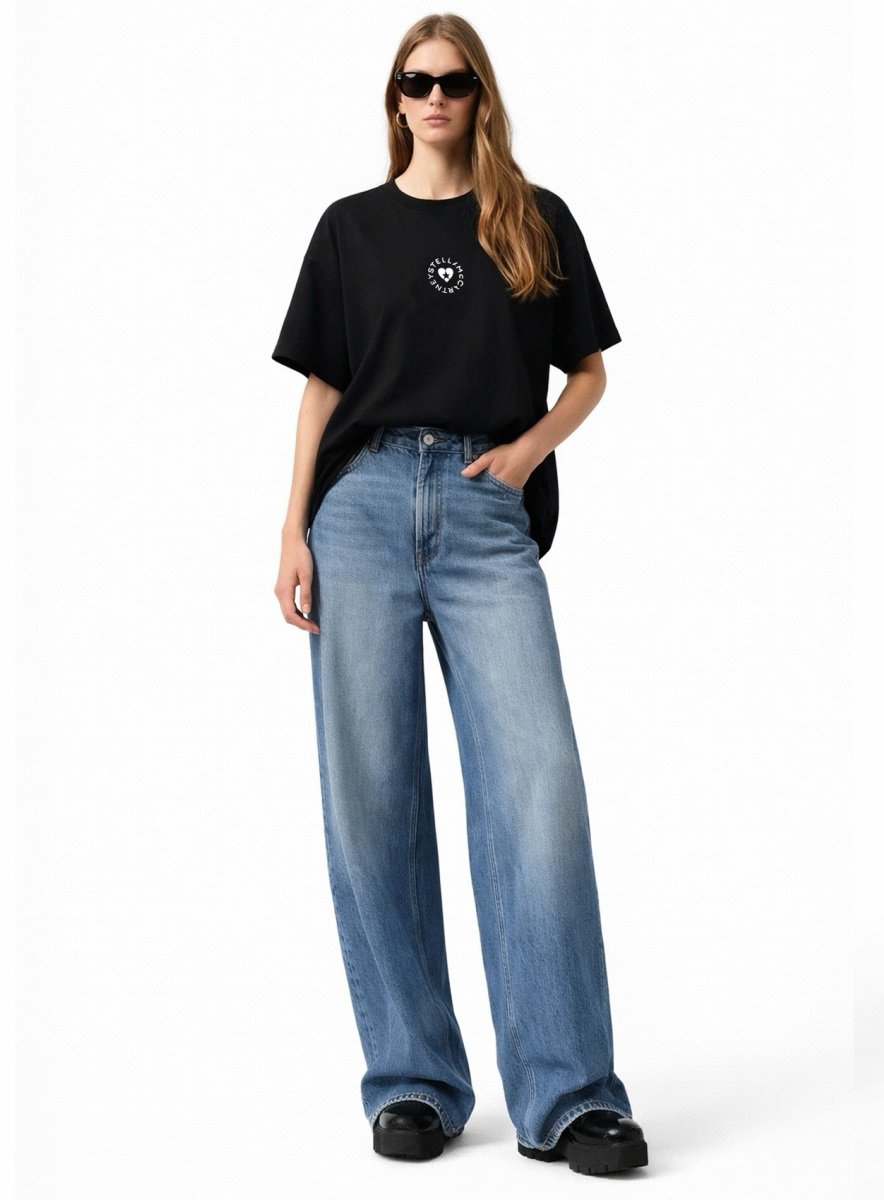 Stella McCartney T-SHIRT WITH LOGO Zwart