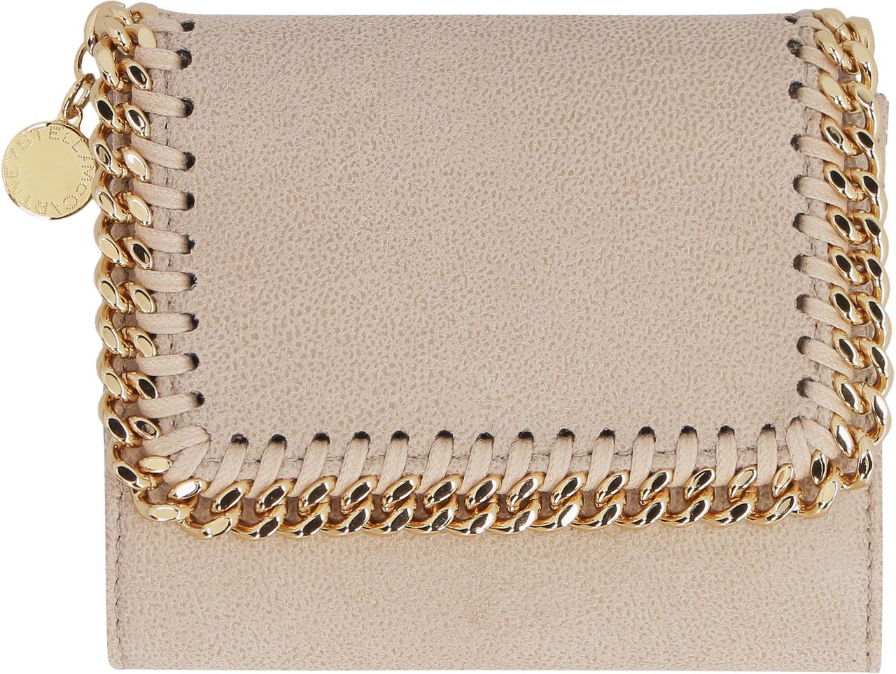 Stella McCartney Falabella small flap wallet Beige