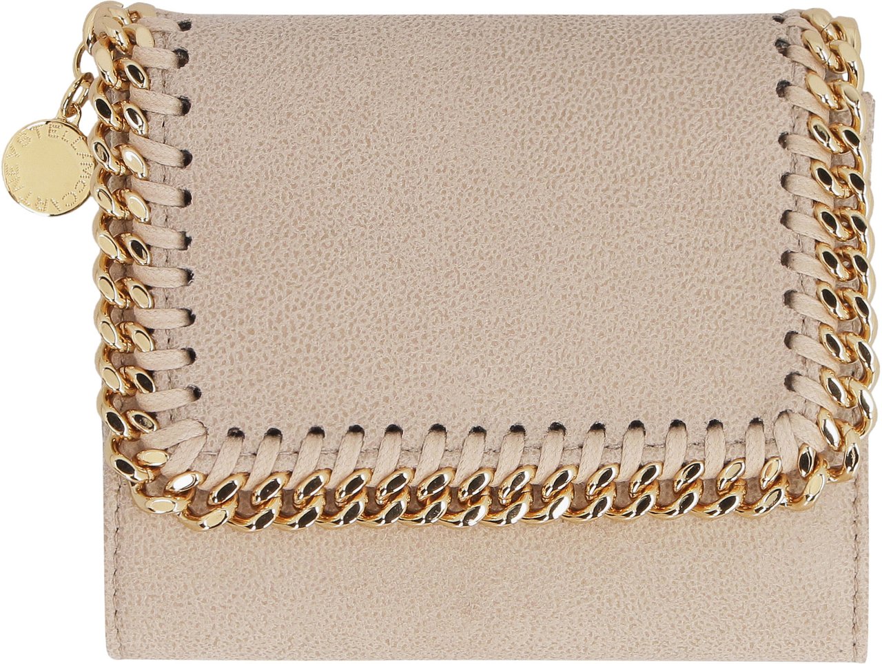 Stella McCartney Falabella small flap wallet Beige