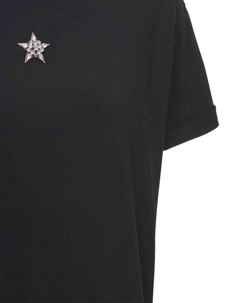 Stella McCartney Classic black T-shirt in versatile cotton Zwart