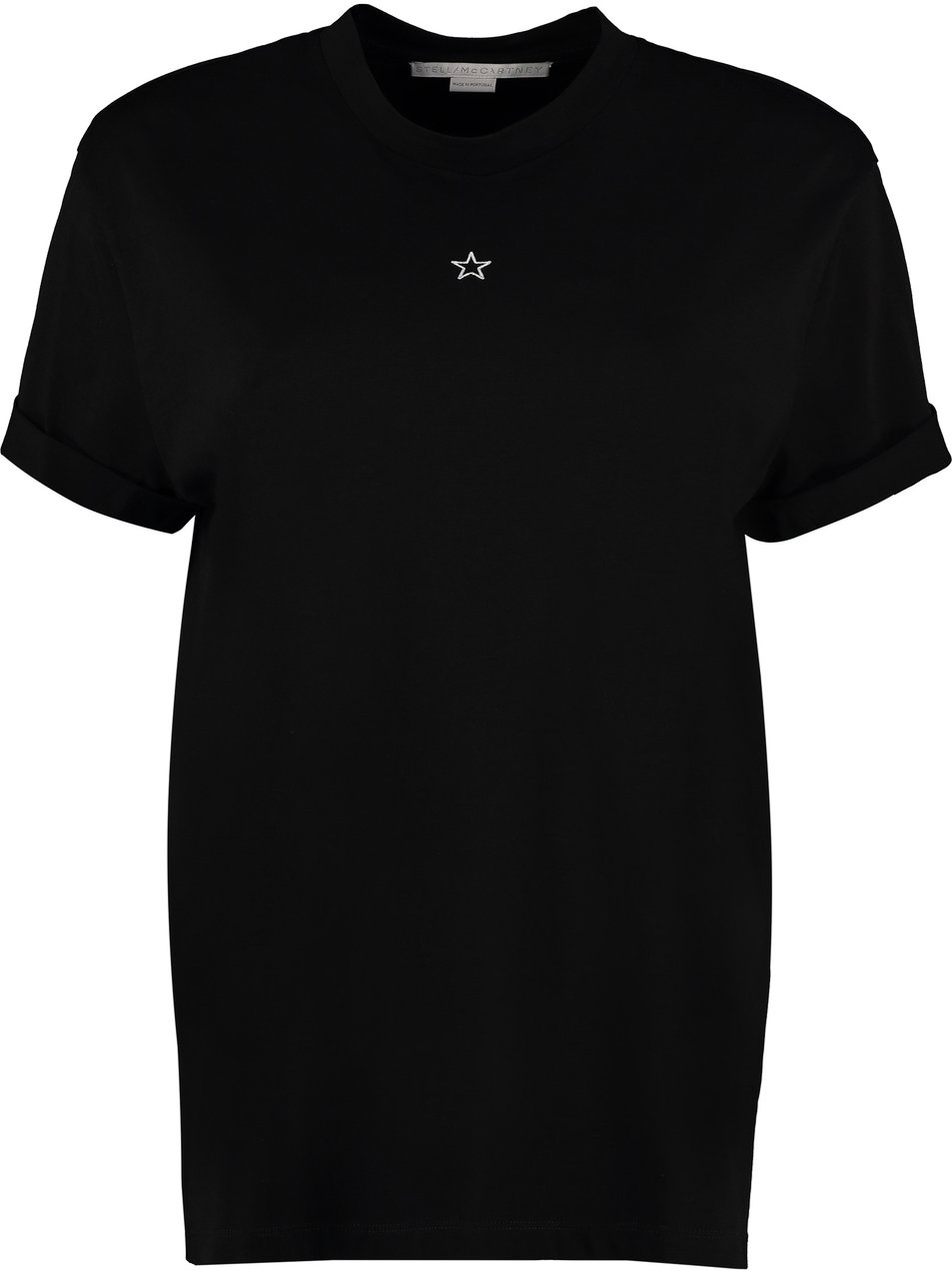 Stella McCartney Embroidered star detail cotton t-shirt Zwart