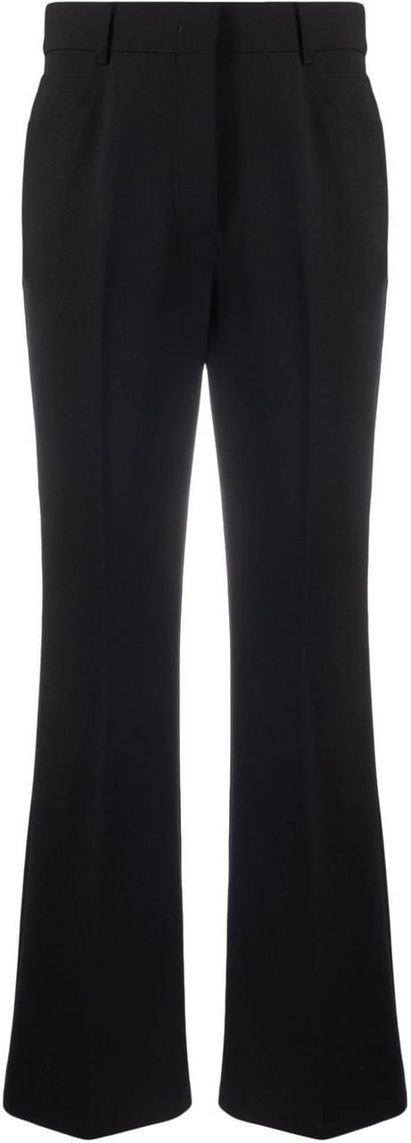 Stella McCartney Black Trousers Tailored Wide-Leg Fabric Pants Zwart