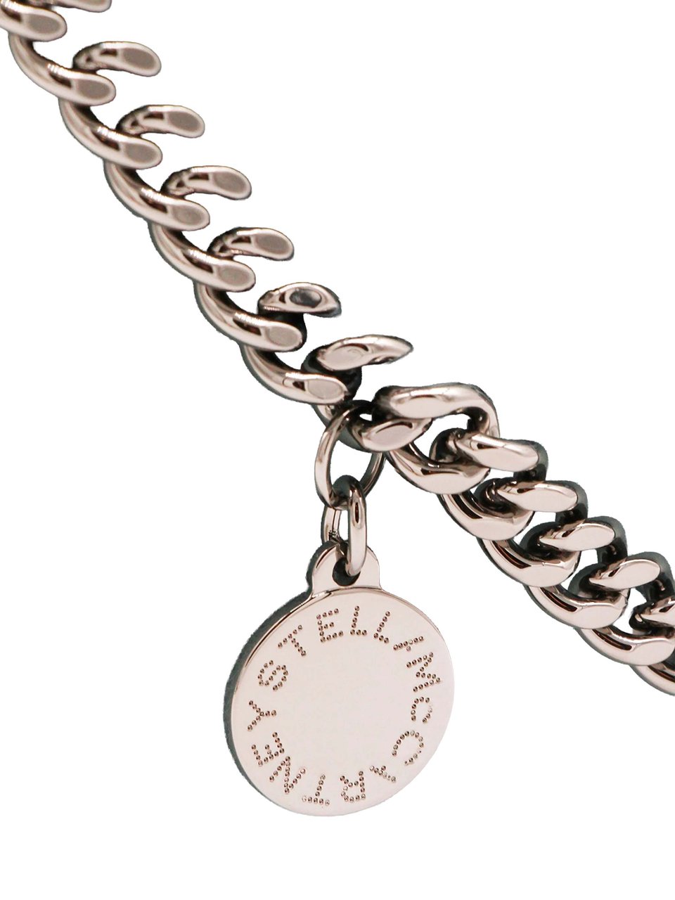 Stella McCartney Textured Polyester Clutch With Silver Chain Strap Grijs