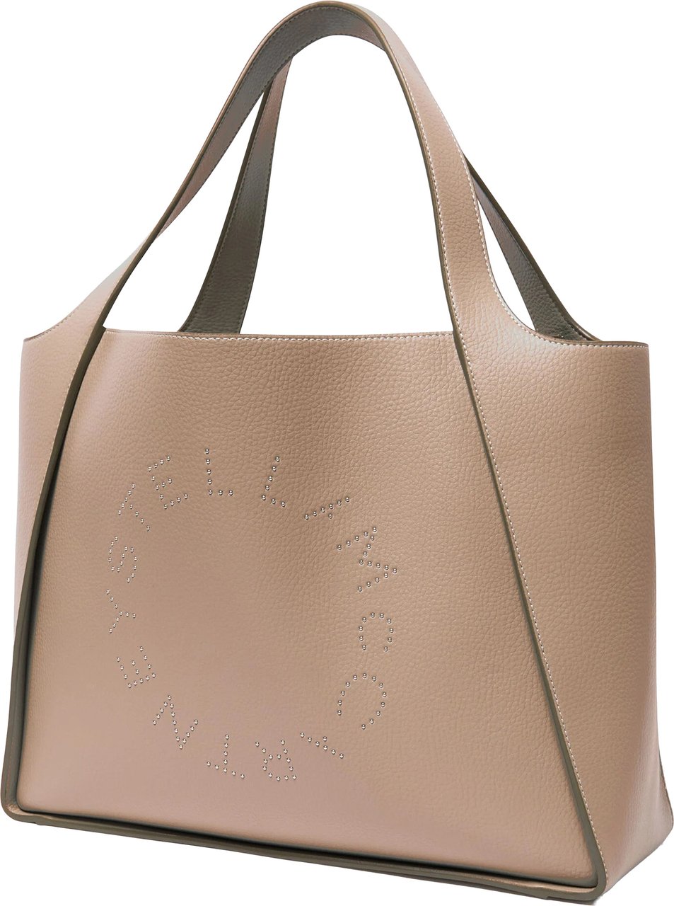 Stella McCartney Neutral Tote Bag Grainy Embossed Totes Neutraal