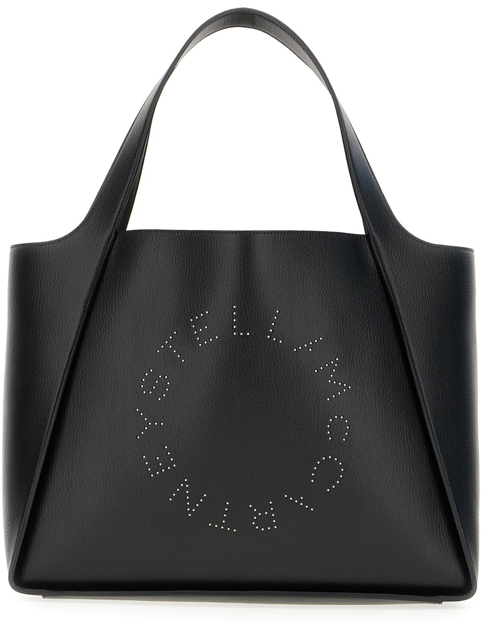 Stella McCartney Stella Mccartney Black synthetic leather shopping bag Zwart