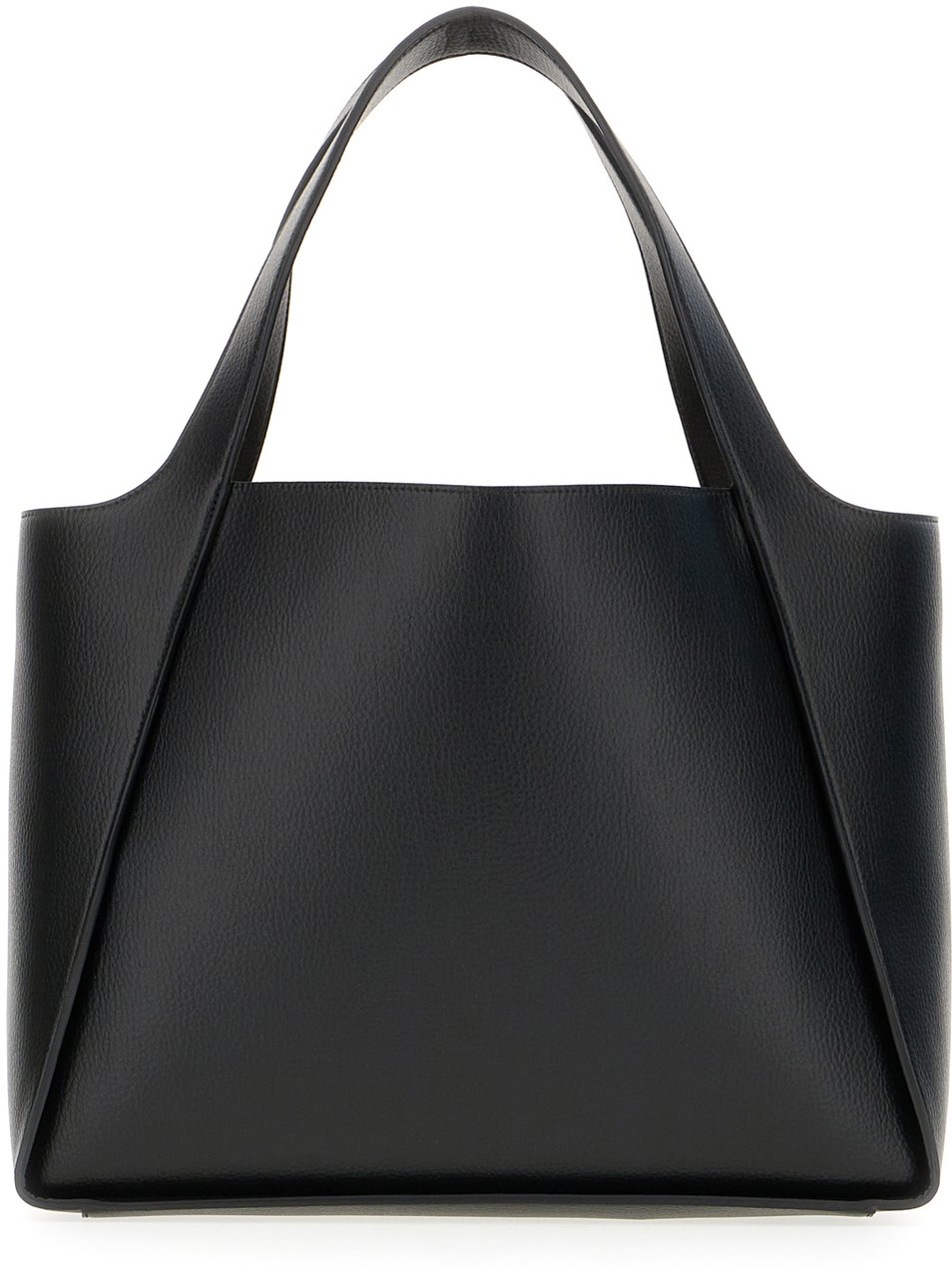 Stella McCartney Stella Mccartney Black synthetic leather shopping bag Zwart