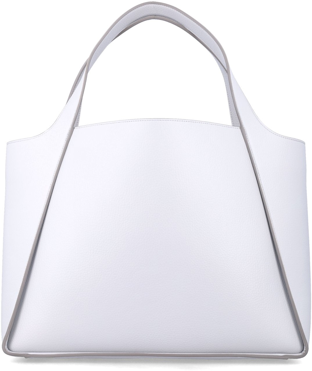 Stella McCartney Logo Tote Bag Eco Embossed Grainy Alter Grigio Grijs