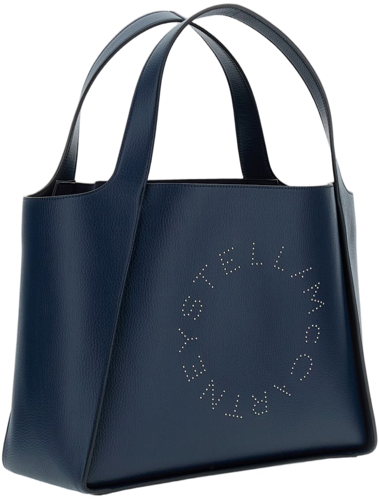 Stella McCartney Structured Vegan Leather Tote Bag Blauw