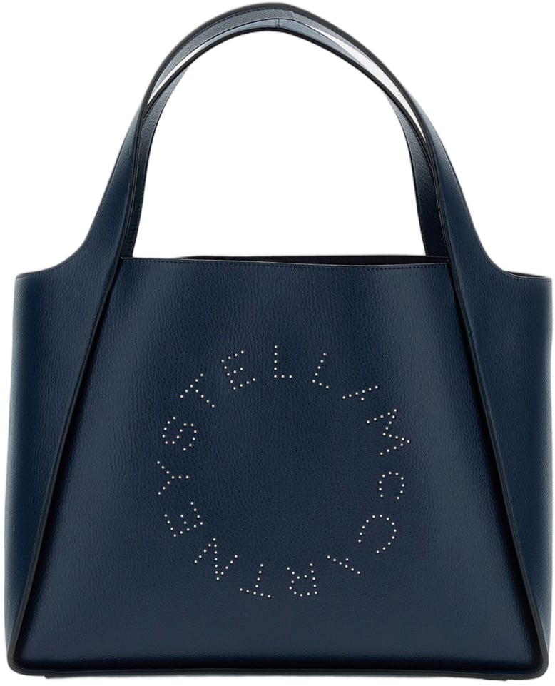 Stella McCartney Structured Vegan Leather Tote Bag Blauw