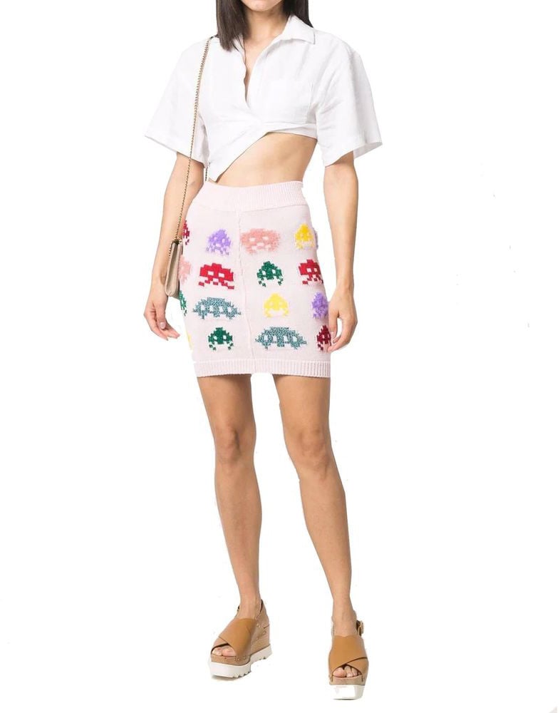 Stella McCartney Stella McCartney Multicolor Cotton Mini Skirt Divers