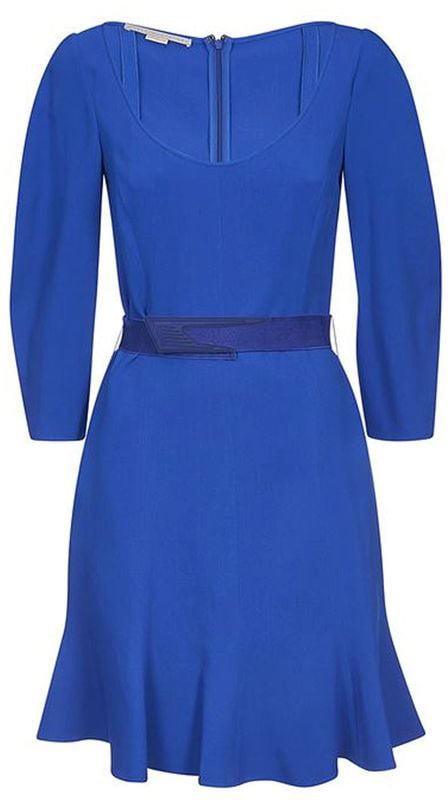 Stella McCartney Stella McCartney Blue Viscose Casual Dress Blauw
