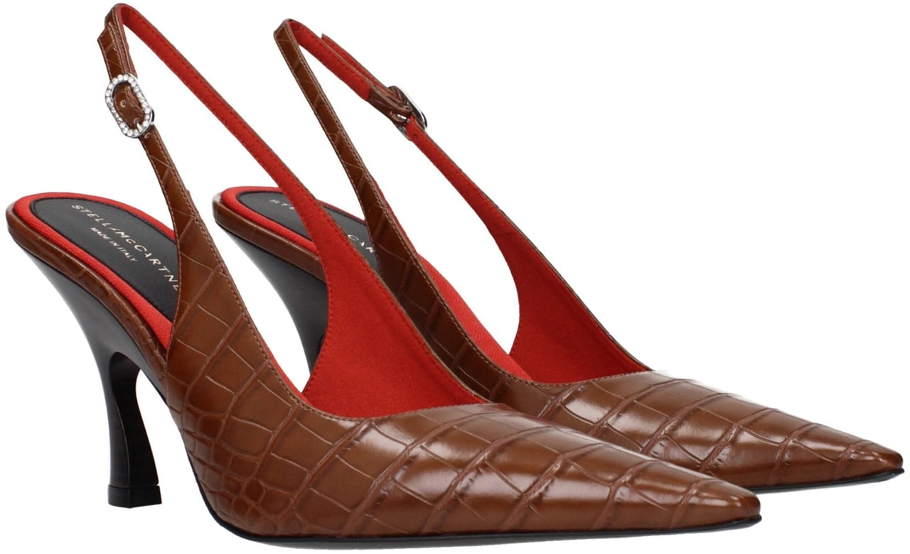 Stella McCartney Brown Leather High Heel Pumps Bruin