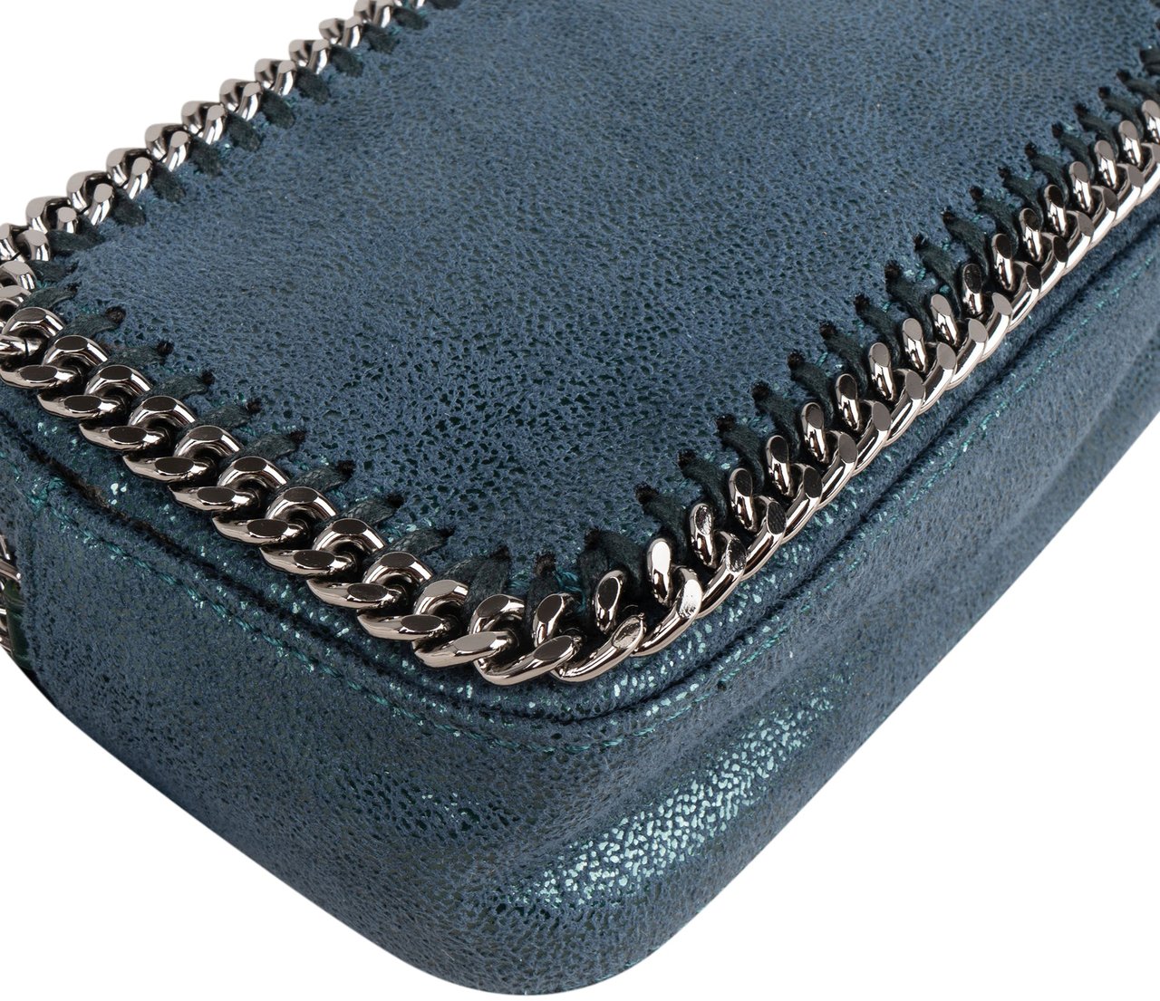 Stella McCartney Stella McCartney Suede Leather Mini Falabella Crossbody Bag Blauw