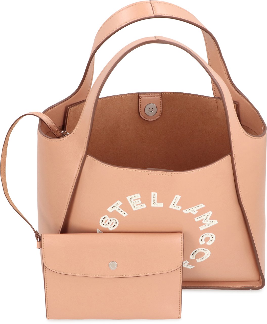 Stella McCartney Shoulder bag with logo Roze