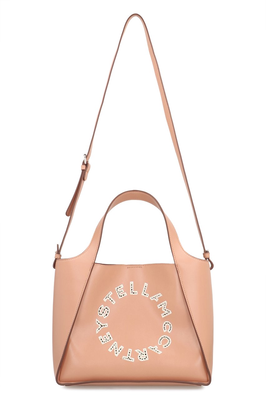 Stella McCartney Shoulder bag with logo Roze
